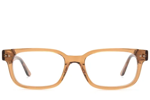 Lunettes rectangulaires en acétate brun #BS218-0610
