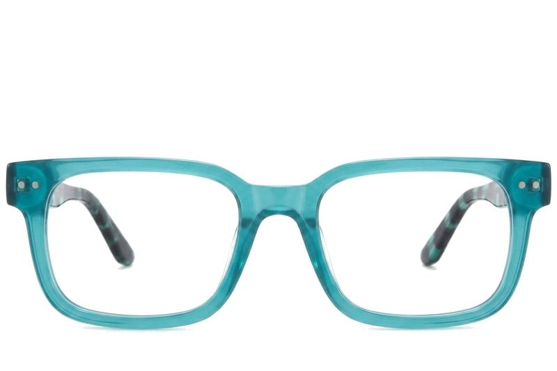 Bicchieri rettangolari in acetato blu #BS218-0611