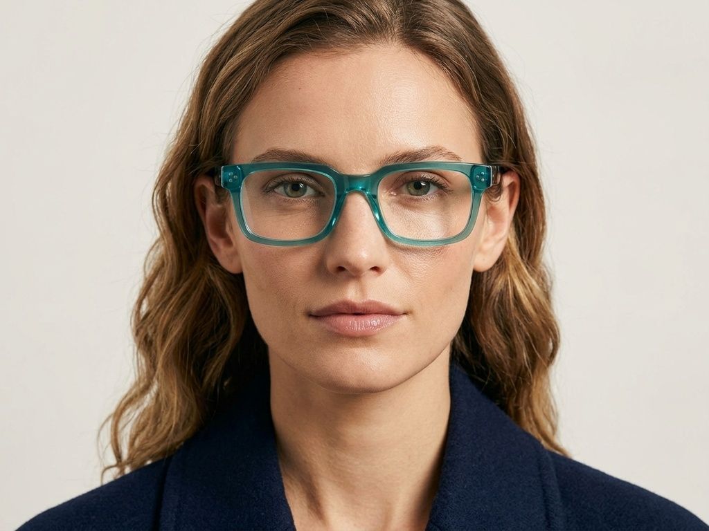 Bicchieri rettangolari in acetato blu #BS218-0611