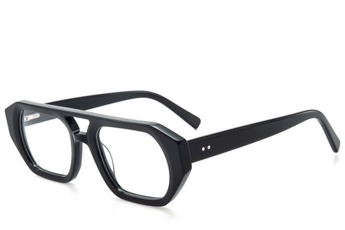 Lunettes aviateur en acétate noir #BS218-0613