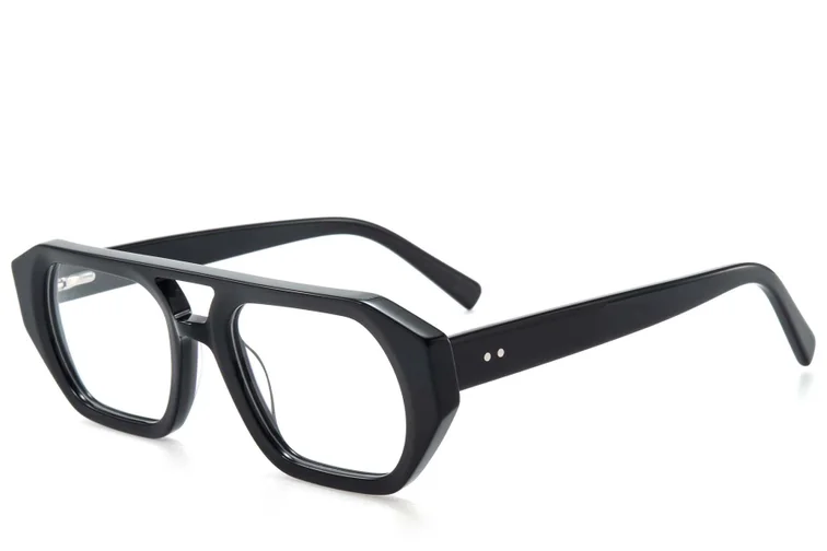 Lunettes aviateur en acétate noir #BS218-0613