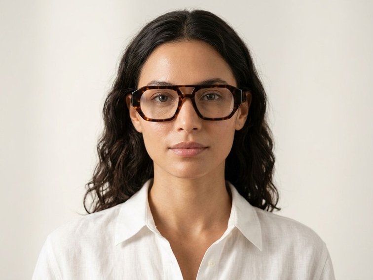 Aviator Tortoiseshell Acetate Glasses #BS218-0615