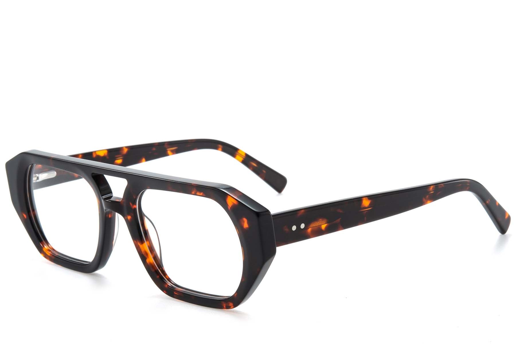 Aviator Tortoiseshell Acetate Glasses #BS218-0615