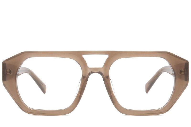 Aviator Brown Acetate Glasses #BS218-0616