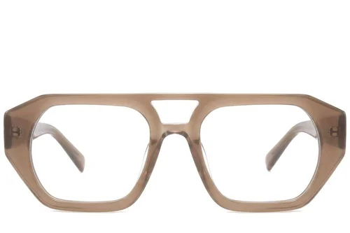 Lunettes aviateur en acétate marron #BS218-0616