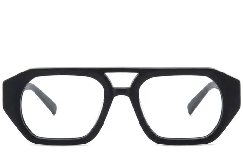Lunettes aviateur en acétate noir #BS218-0617