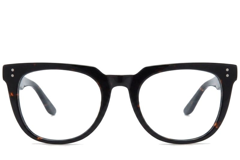 Gafas ovaladas de acetato con efecto carey #BS218-0619
