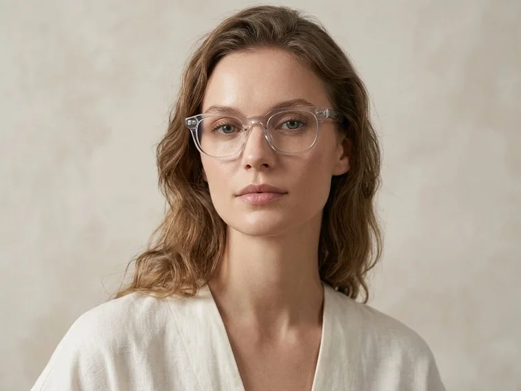 Ovale, transparente Acetatgläser #BS218-0621