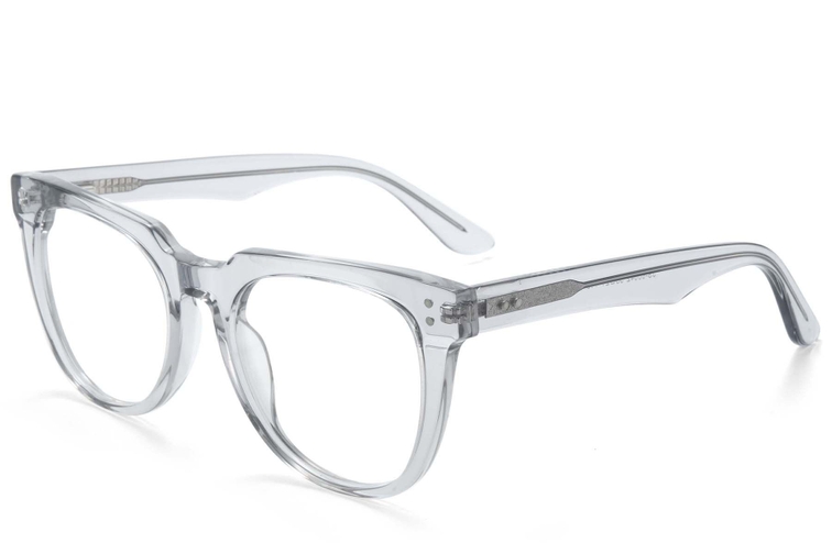 Oval Transparent Acetate Glasses #BS218-0621