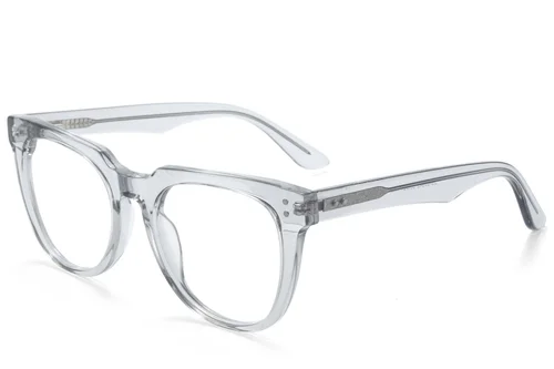 Oval Transparent Acetate Glasses #BS218-0621