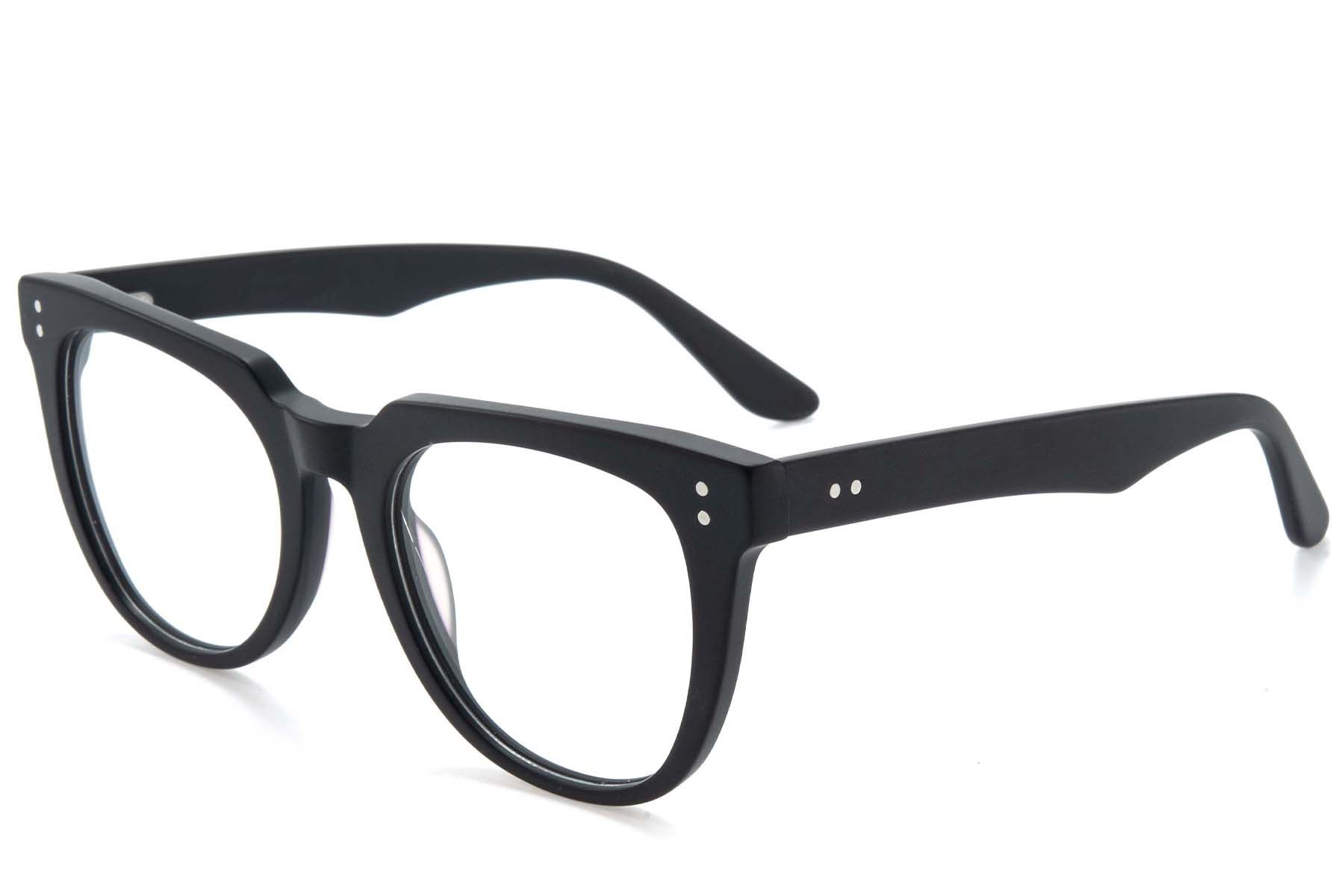 Ovale schwarze Acetatbrille #BS218-0622