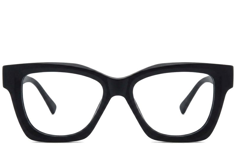 Rectangular Black Acetate Glasses #BS218-0627