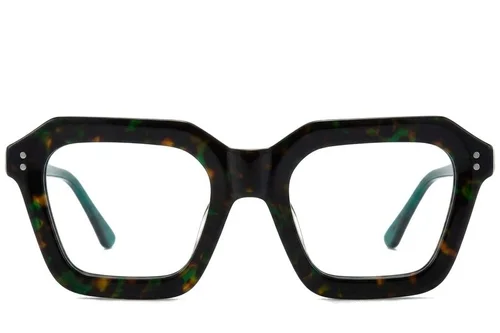 Lunettes en acétate à motif rectangulaire #BS218-0630