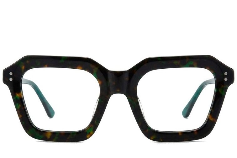 Rectangular Pattern Acetate Glasses #BS218-0630