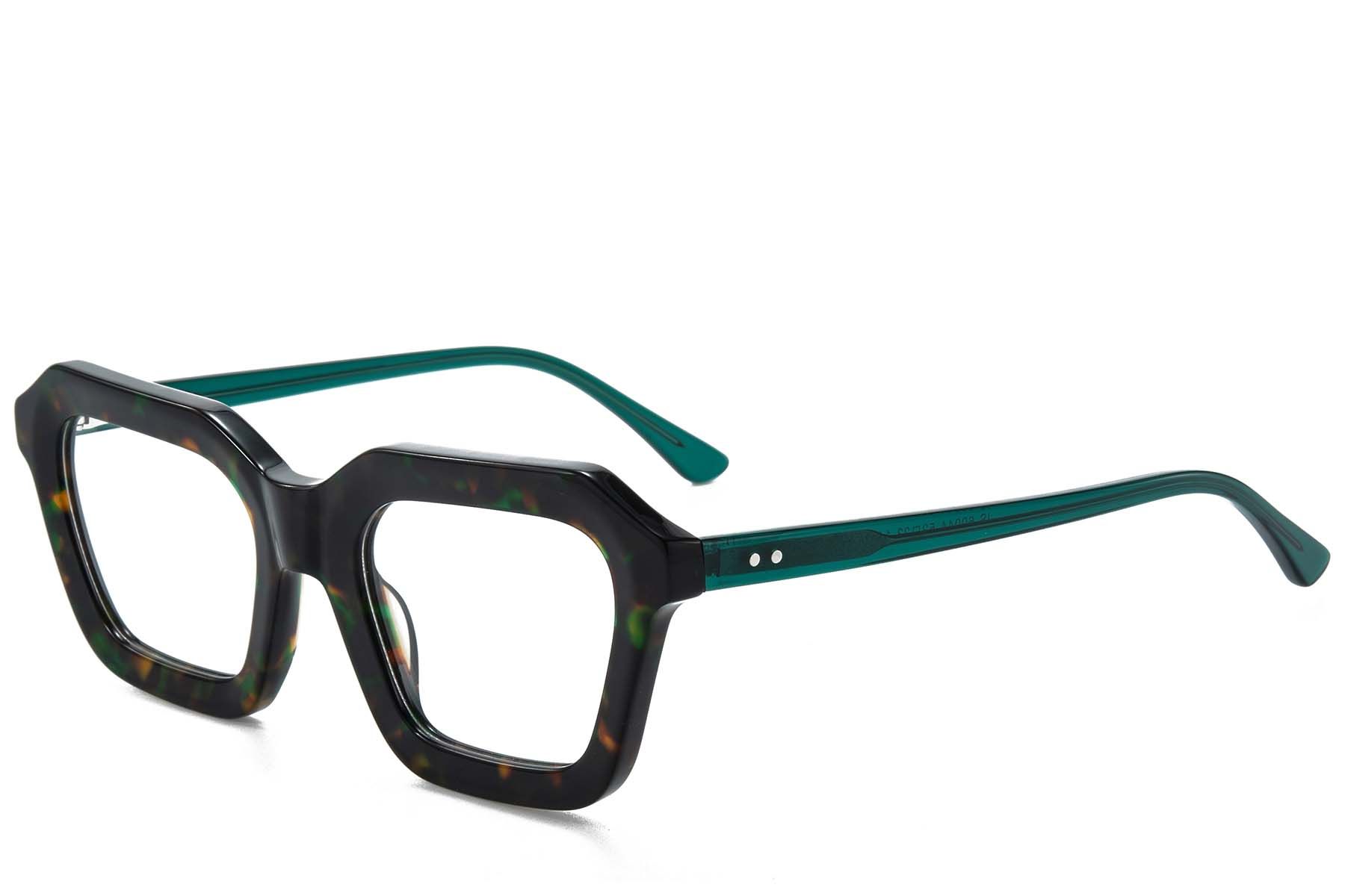 Rectangular Pattern Acetate Glasses #BS218-0630