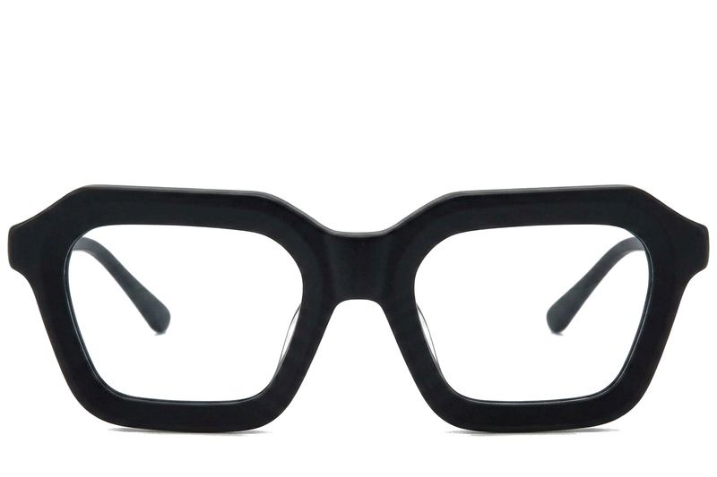 Bicchieri rettangolari in acetato nero #BS218-0632