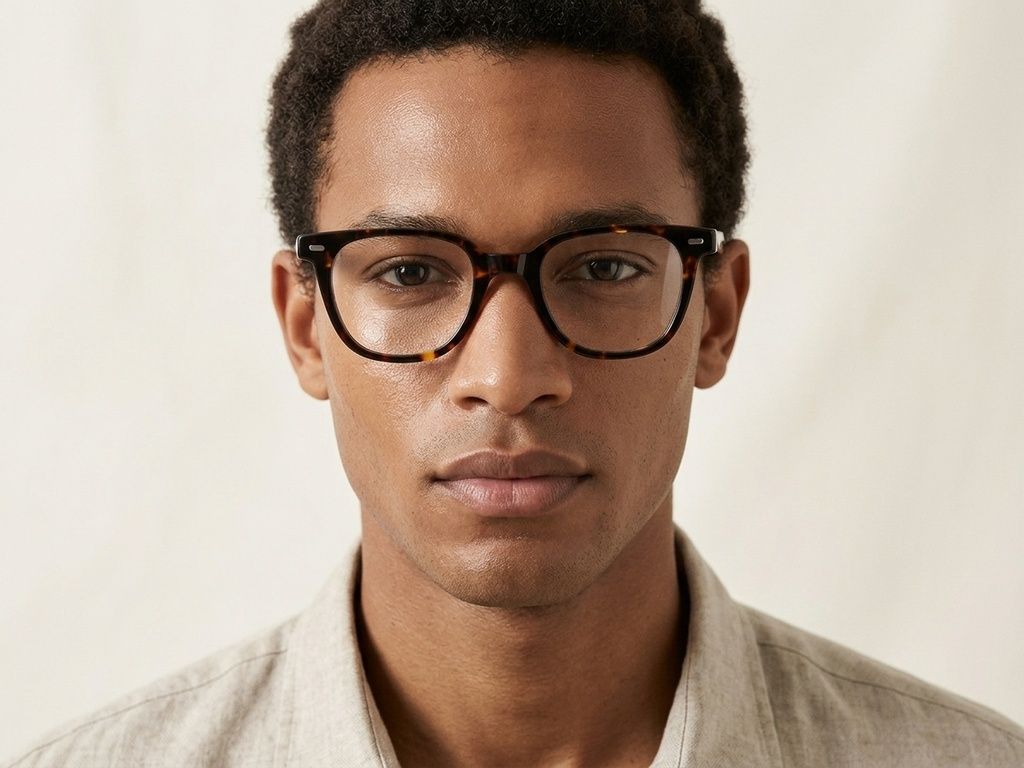 Oval Tortoiseshell Acetate Glasses #BS218-0635