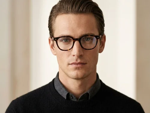 Lunettes ovales en acétate écaille de tortue #BS218-0635