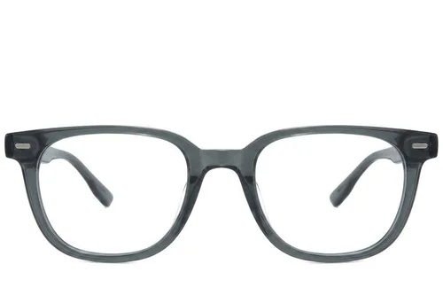 Lunettes ovales en acétate gris #BS218-0636