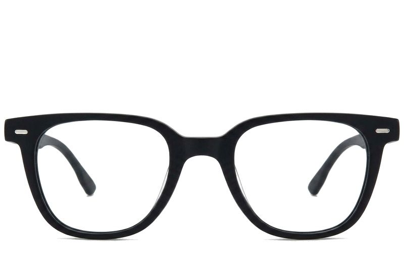 Oval Black Acetate Glasses #BS218-0637