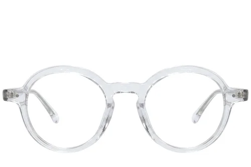 Verres ronds en acétate transparent #BS218-0639