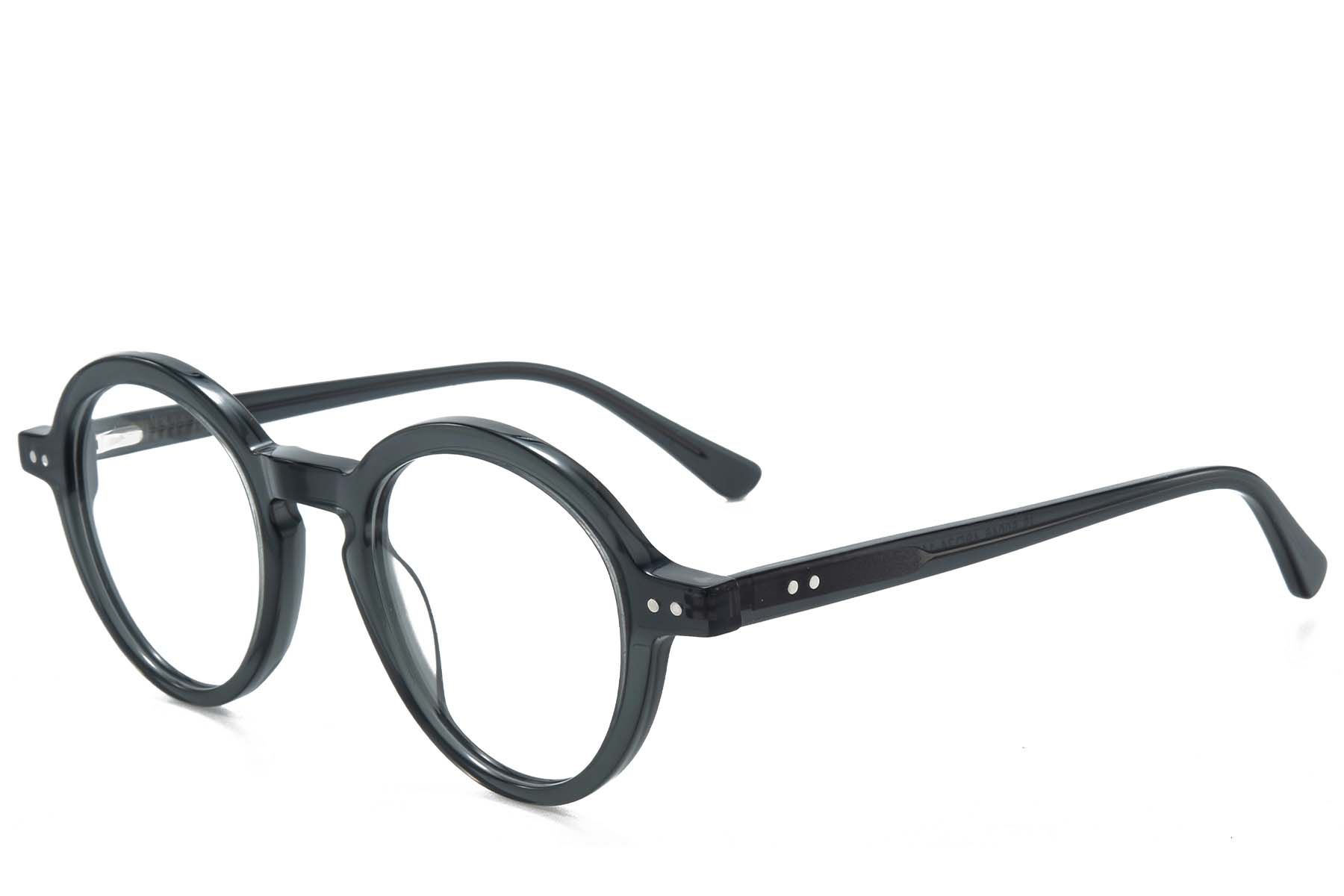 Round Grey Acetate Glasses #BS218-0641