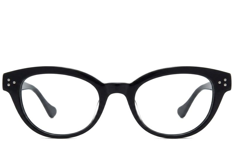 Schmetterlingsbrille aus schwarzem Acetat #BS218-0643