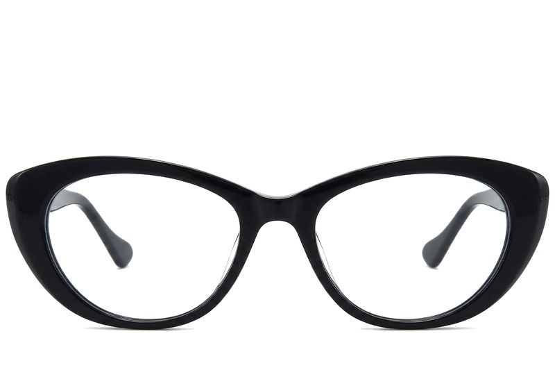 Lunettes papillon en acétate noir #BS218-0648