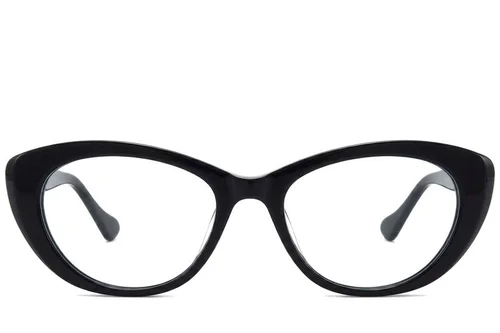 Lunettes papillon en acétate noir #BS218-0648