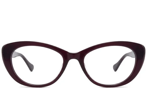 Lunettes papillon en acétate rouge #BS218-0649