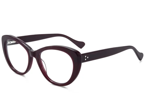 Lunettes papillon en acétate rouge #BS218-0649