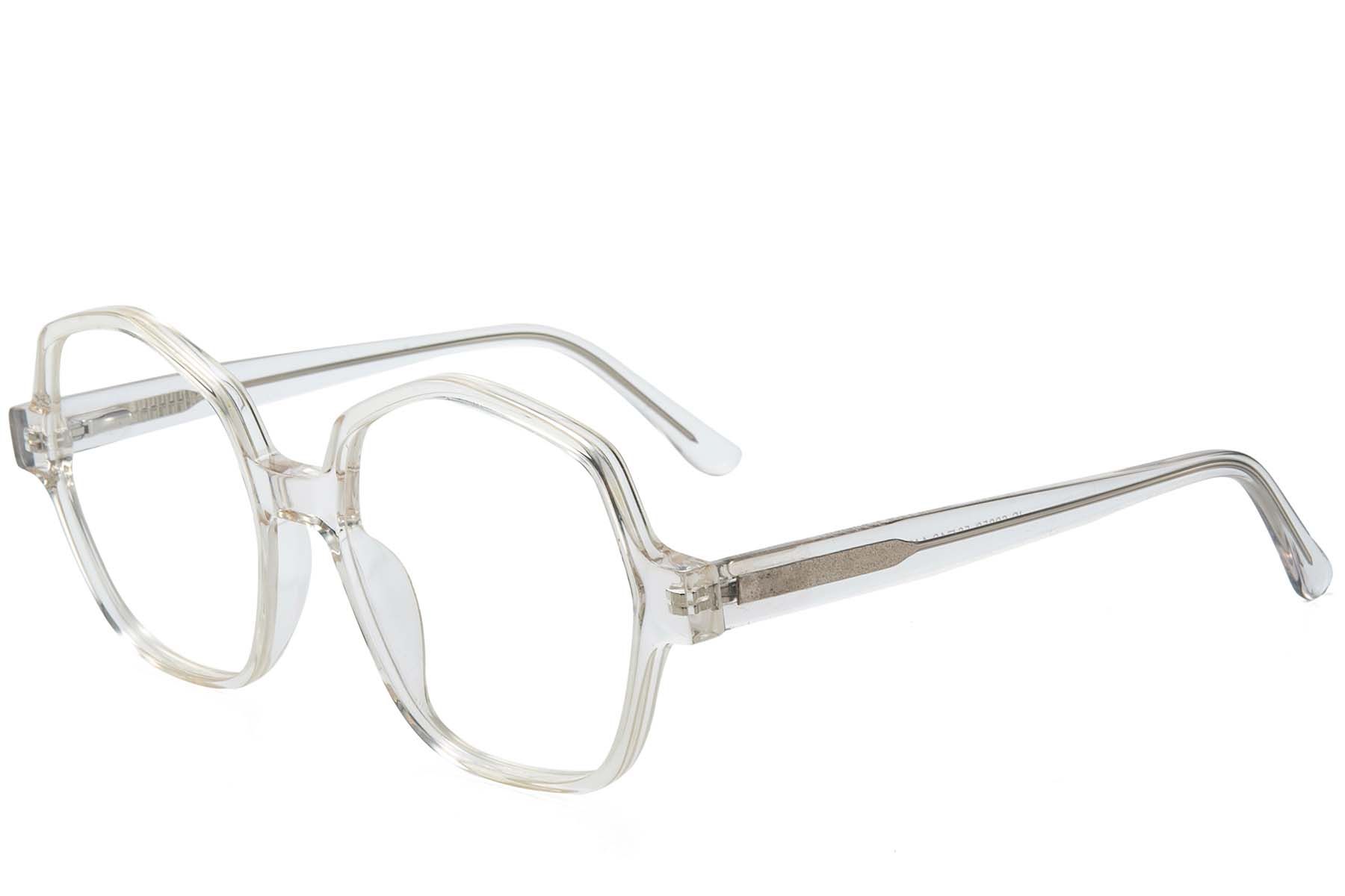 Geometric Transparent Acetate Glasses #BS218-0659