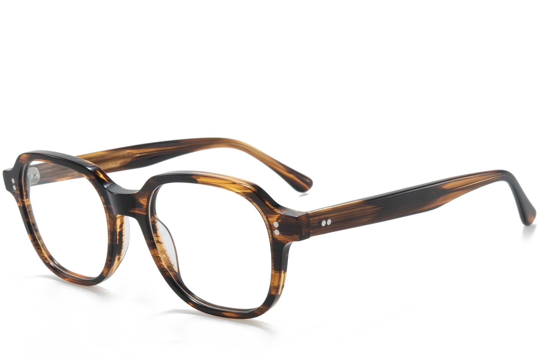 Gafas rectangulares de acetato con efecto carey #BS218-0677