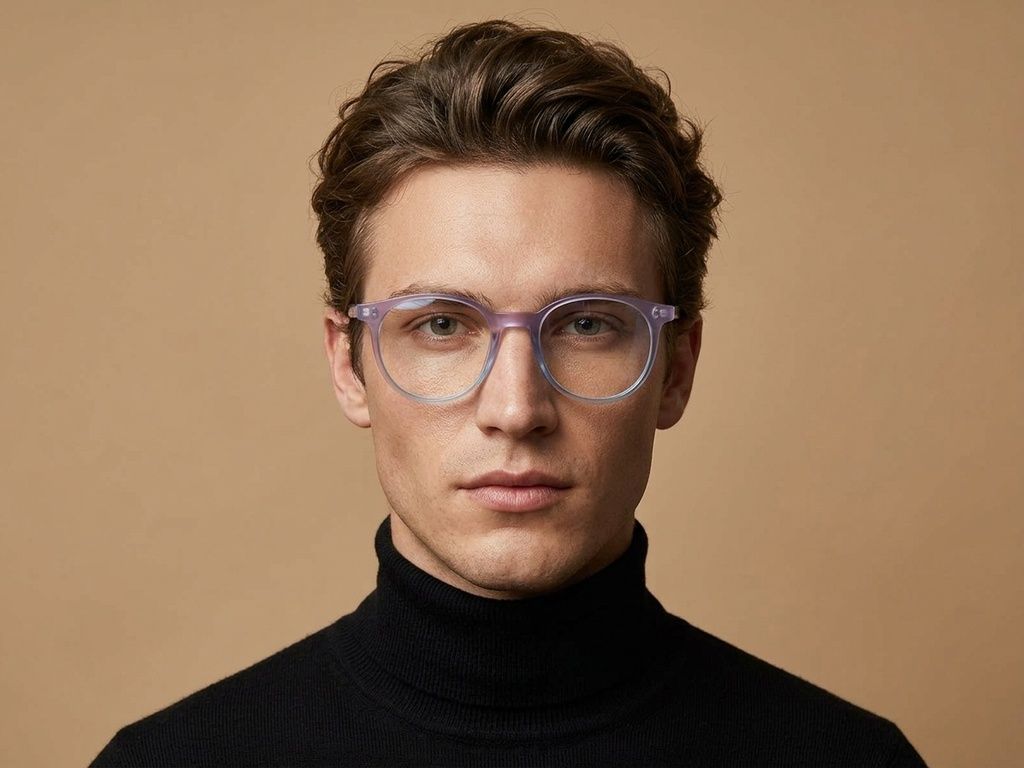 Oval Pink Acetate Glasses #BS218-0684