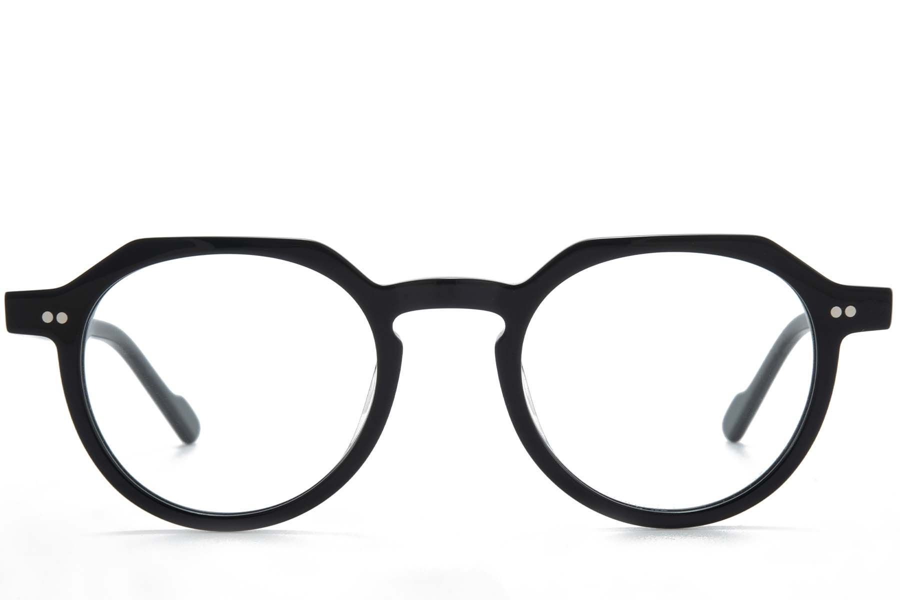 Oval Black Acetate Glasses #BS218-0699