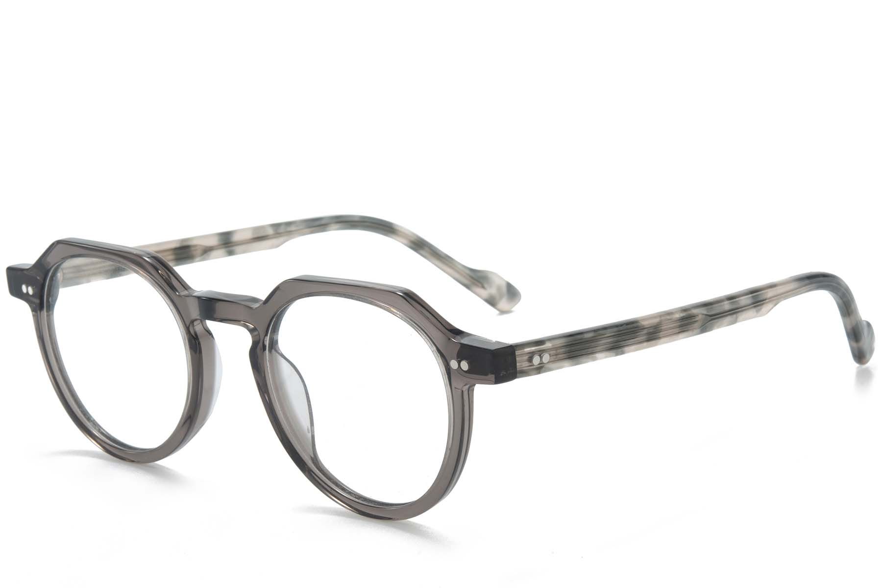 Ovale graue Acetatgläser #BS218-0701