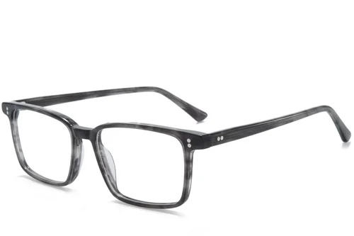Lunettes rectangulaires en acétate gris #BS218-0709