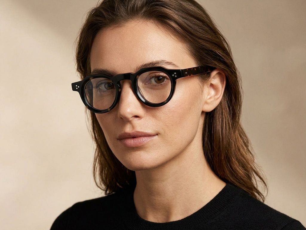 Lunettes ovales en acétate écaille de tortue #BS218-0717