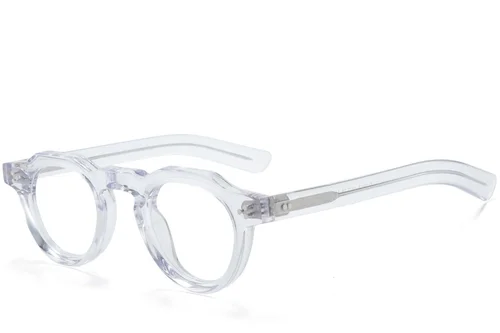 Verres ovales en acétate transparent #BS218-0720