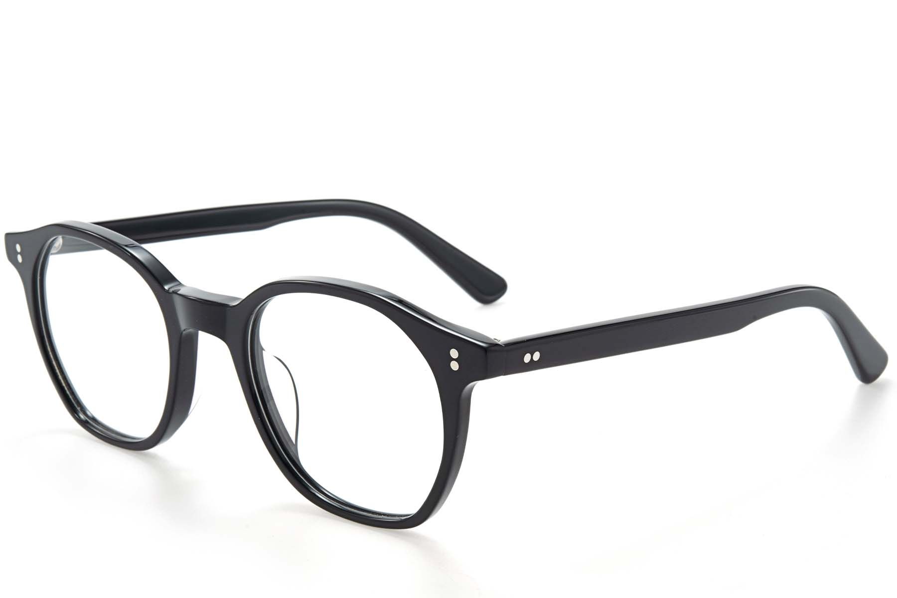 Occhiali in acetato nero con motivo geometrico #BS218-0725