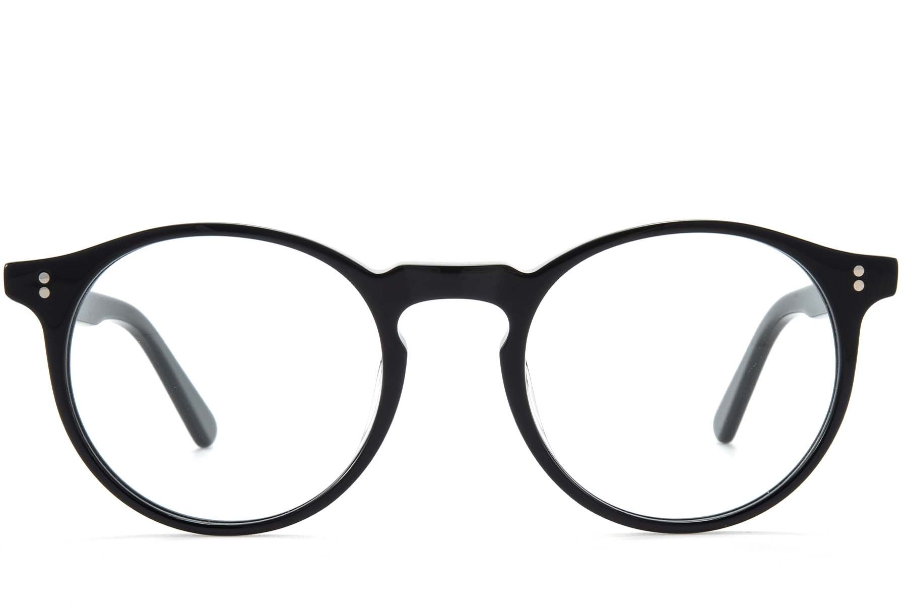 Oval Black Acetate Glasses #BS218-0729