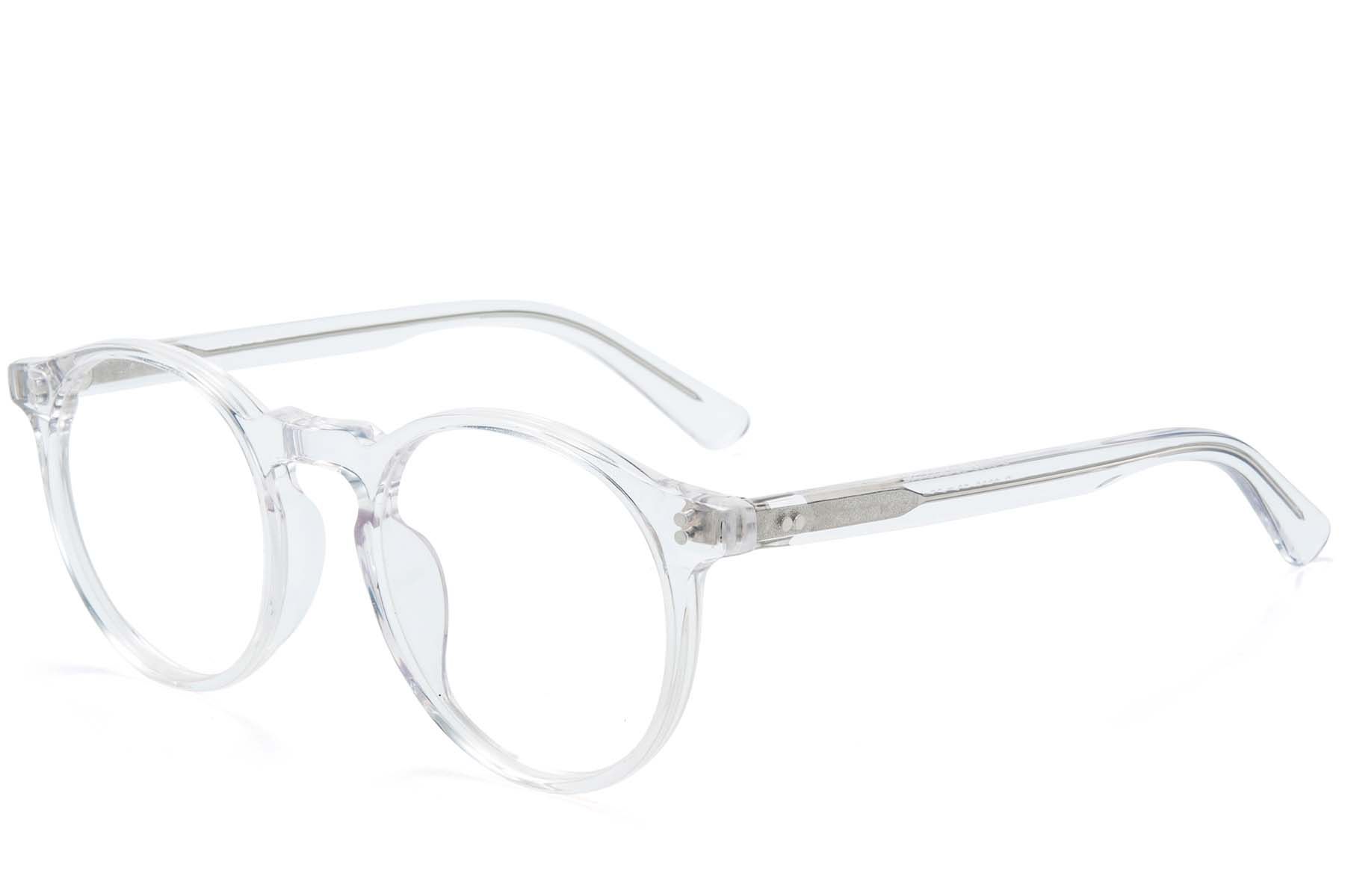 Oval Transparent Acetate Glasses #BS218-0730