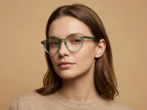 Verres ovales en acétate vert #BS218-0732