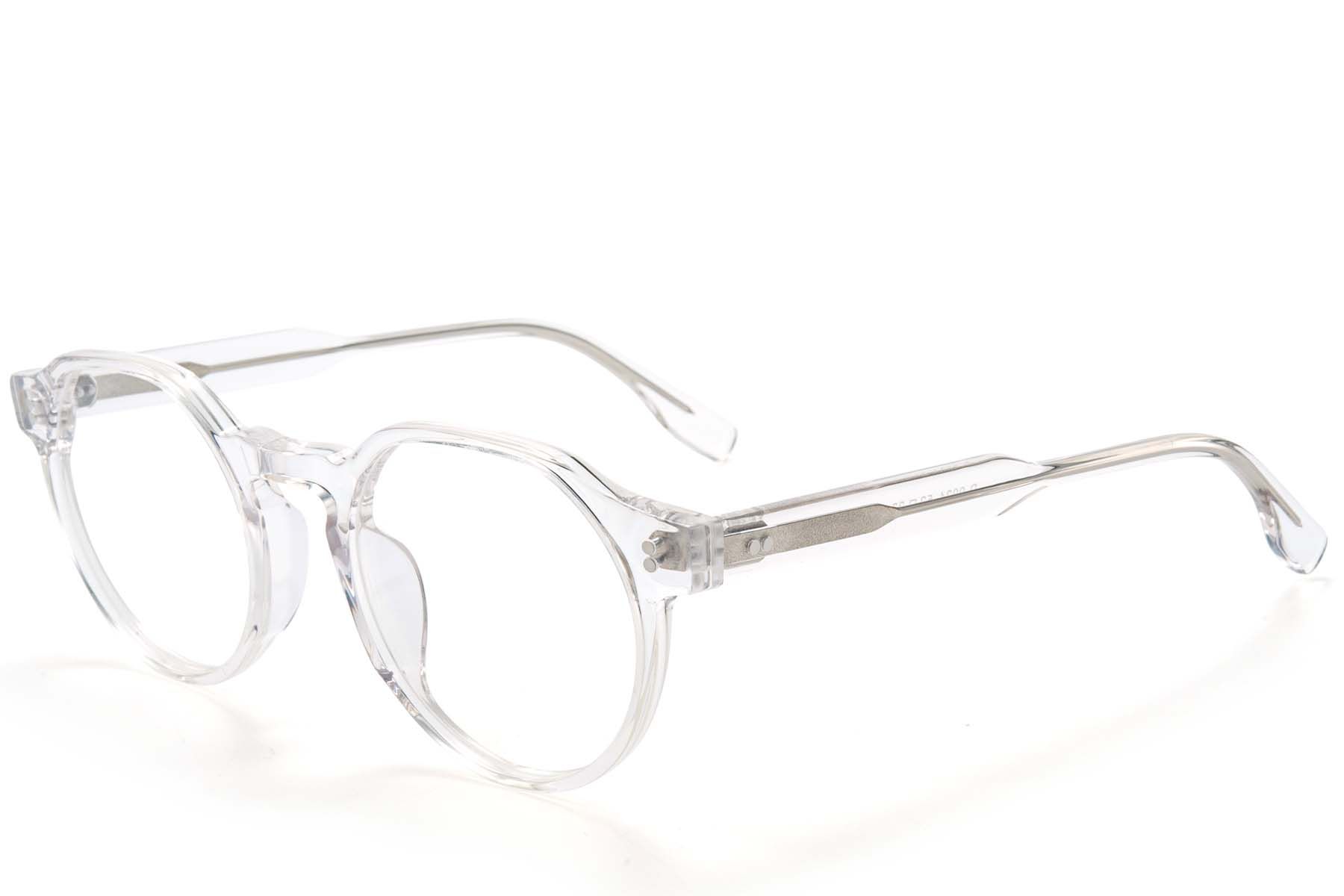 Oval Transparent Acetate Glasses #BS218-0739