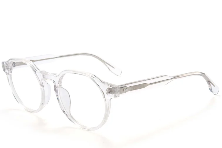 Oval Transparent Acetate Glasses #BS218-0739