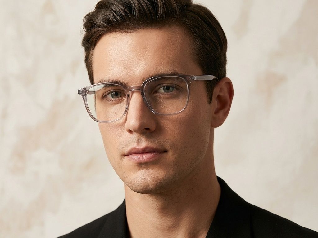 Rechteckige graue TR90-Brille #BS218-0751