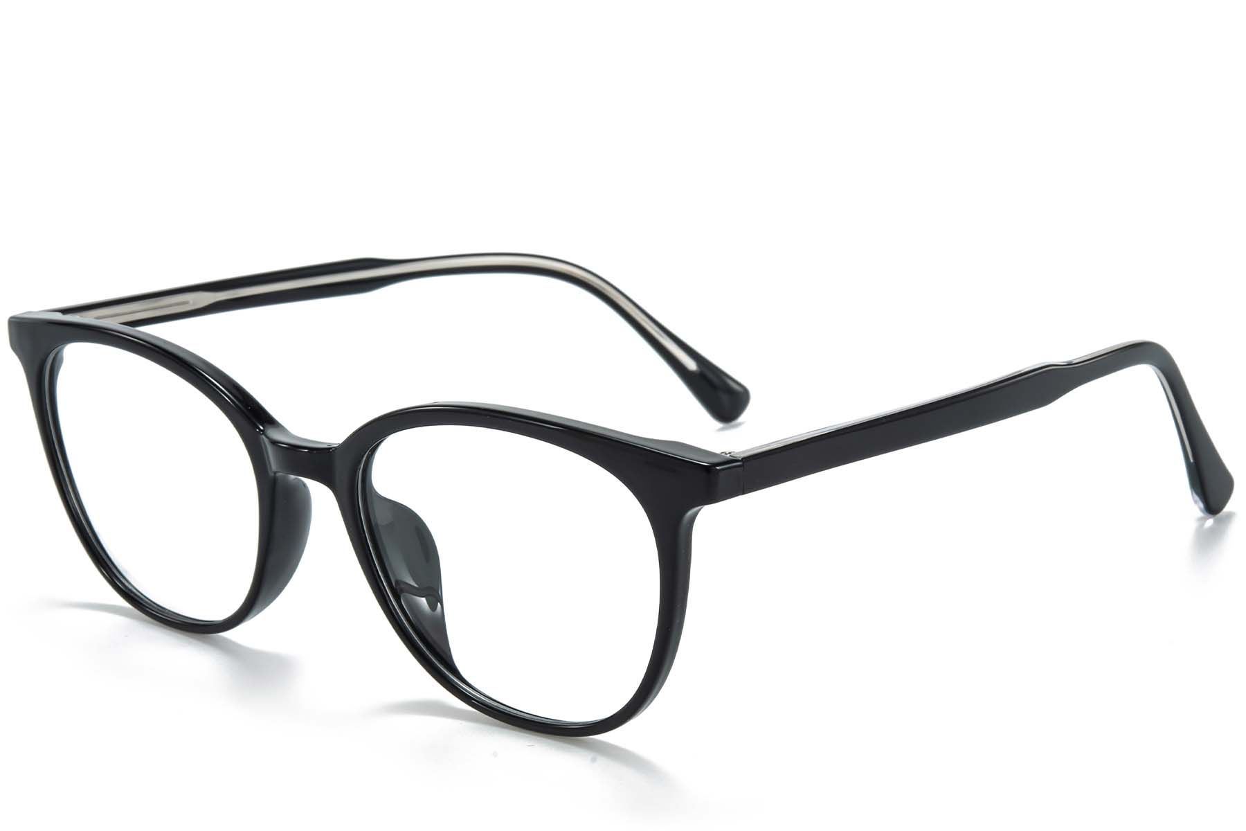 Ovale schwarze TR90-Brille #BS218-0760