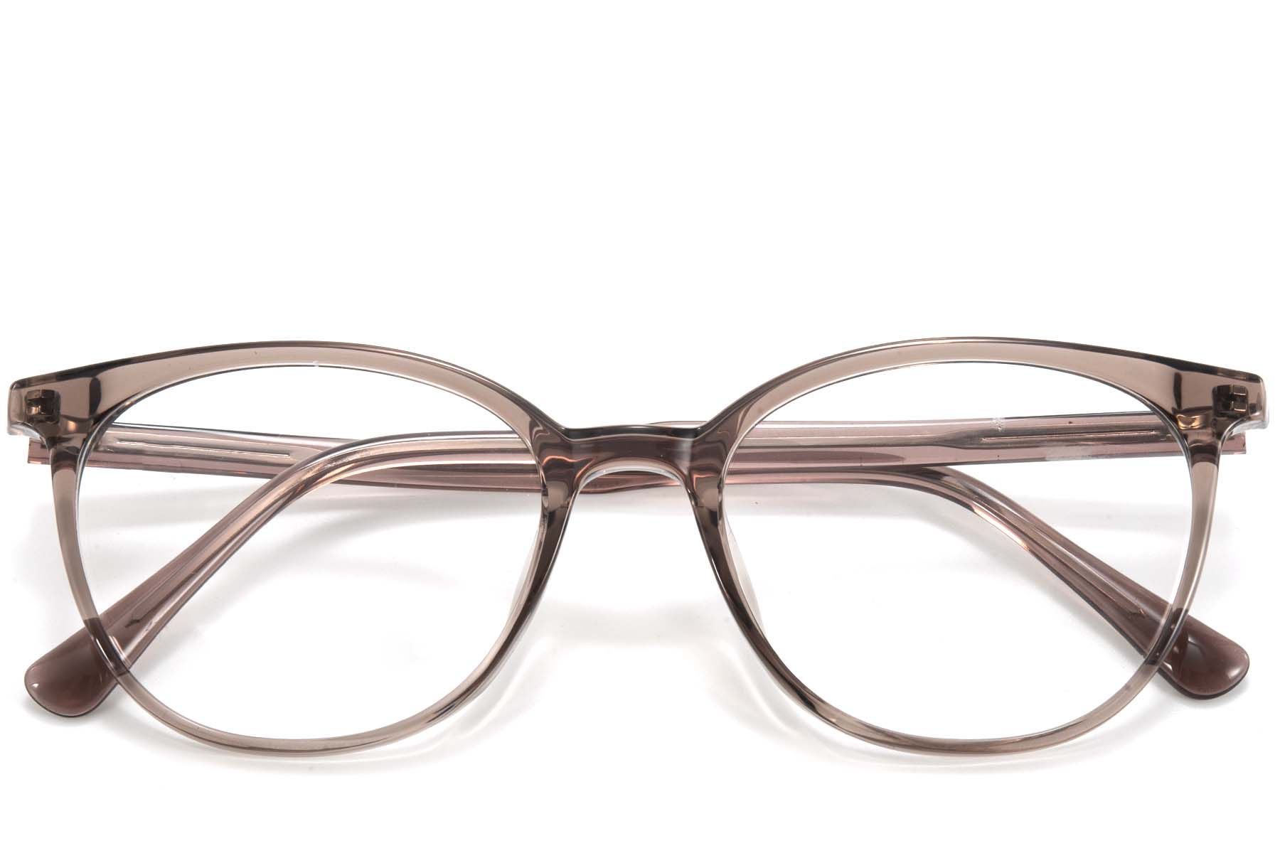 Ovale braune TR90-Brille #BS218-0763