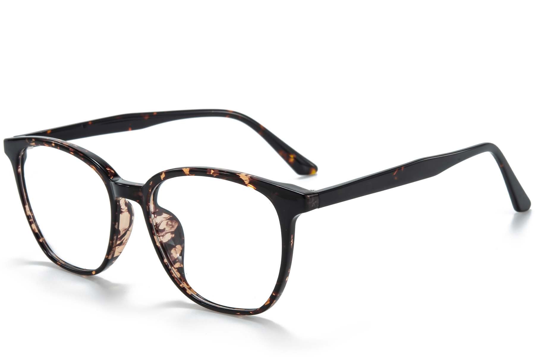 Rechteckige braune TR90-Brille #BS218-0803