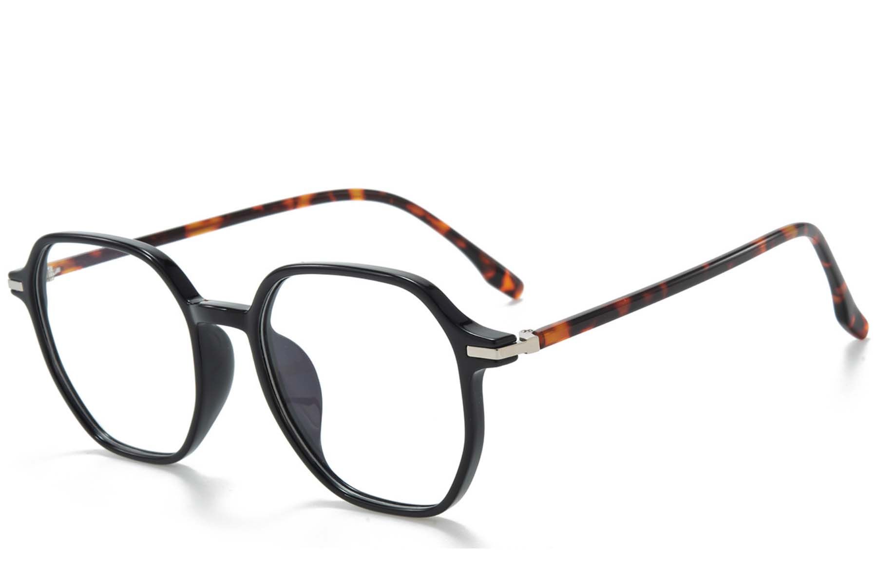Geometric Black TR90 Glasses #BS218-0806